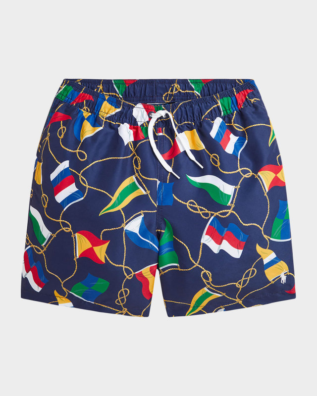 Boy's Recycled Polyester Traveler Swim Shorts, Size S-XL